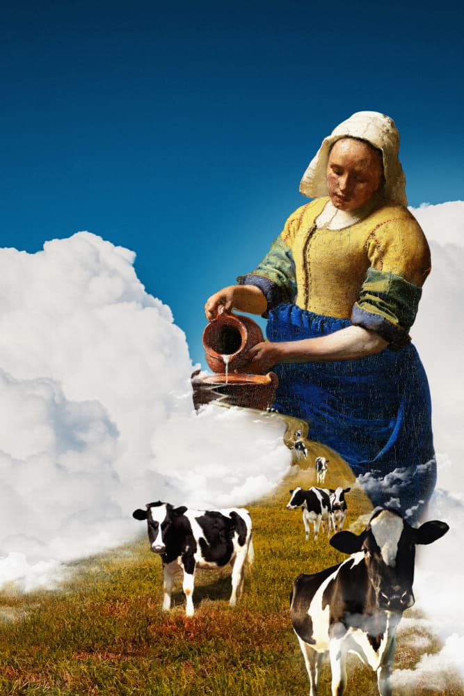 Surreal Milkmaid Dream by Paste in Place — canvas wall art