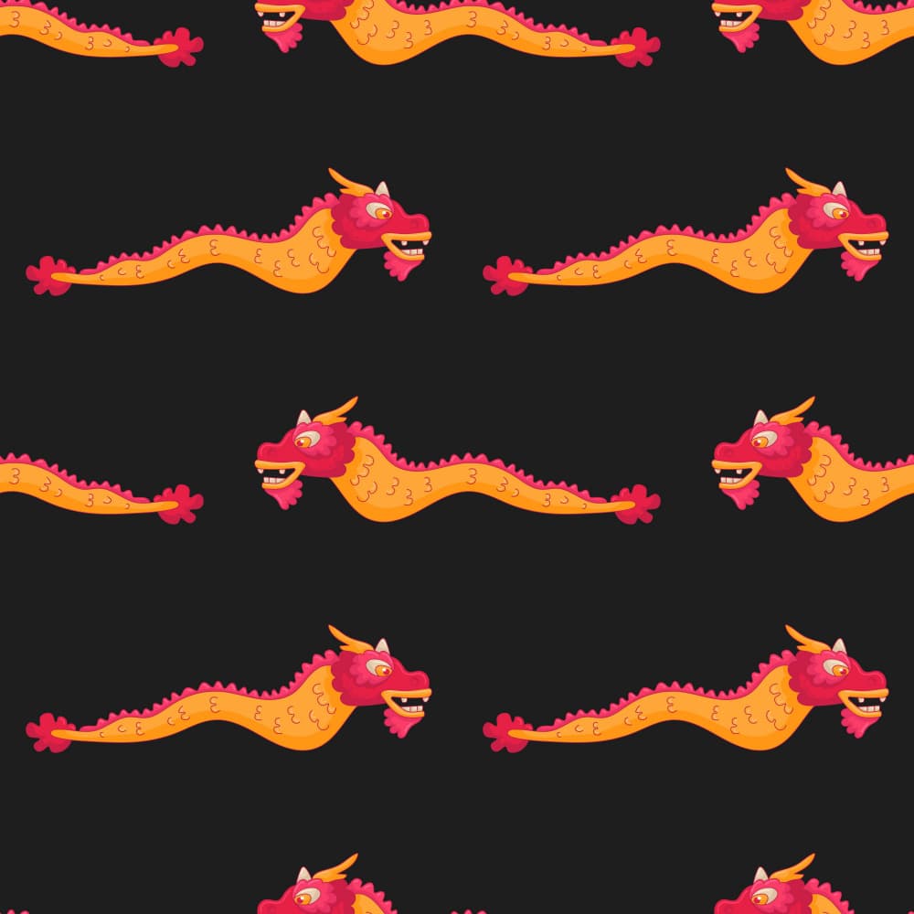 Vibrant Dragon Pattern by Marika Barsrsind β canvas wall art