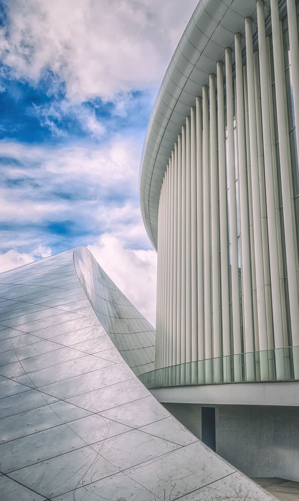 Sleek City Architecture by Guy Krier — canvas wall art