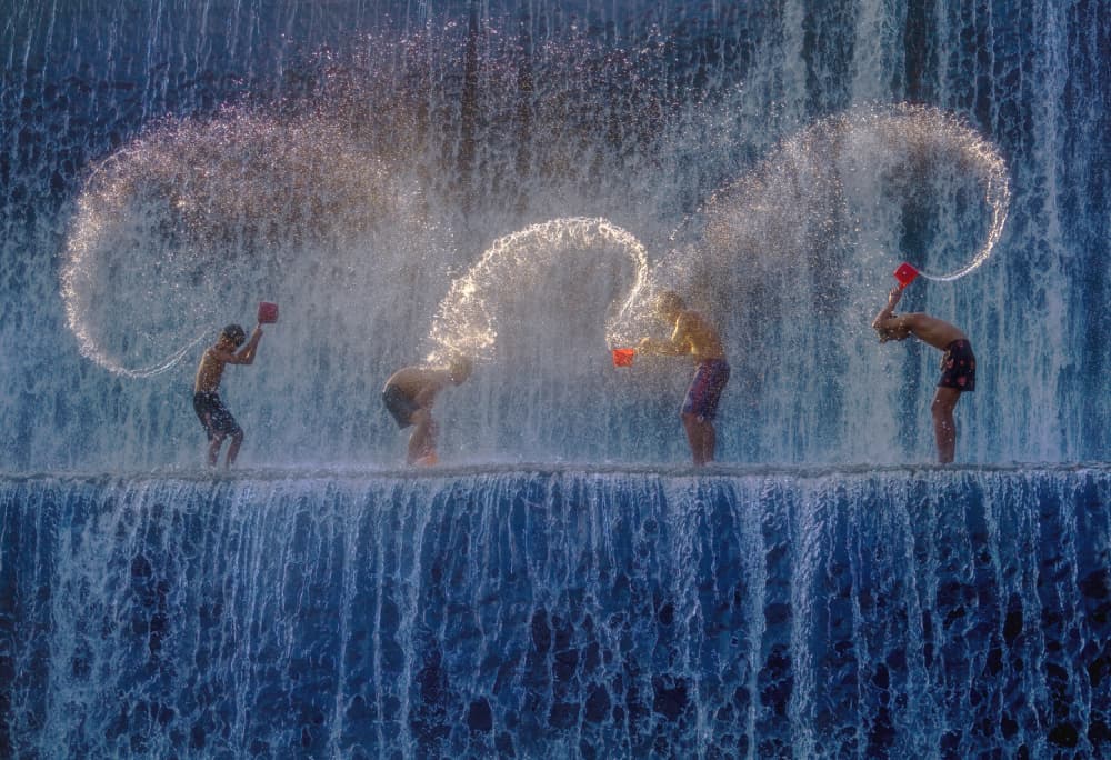 Summer Water Play by Yuan Su — canvas wall art
