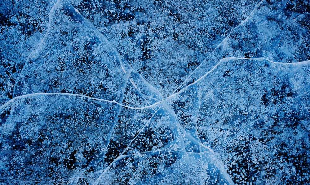 Shattered Blue Ice by verdon — canvas wall art