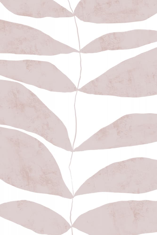 Leaf Patterns in Soft Beige Tones by uplusmestudio — canvas wall art