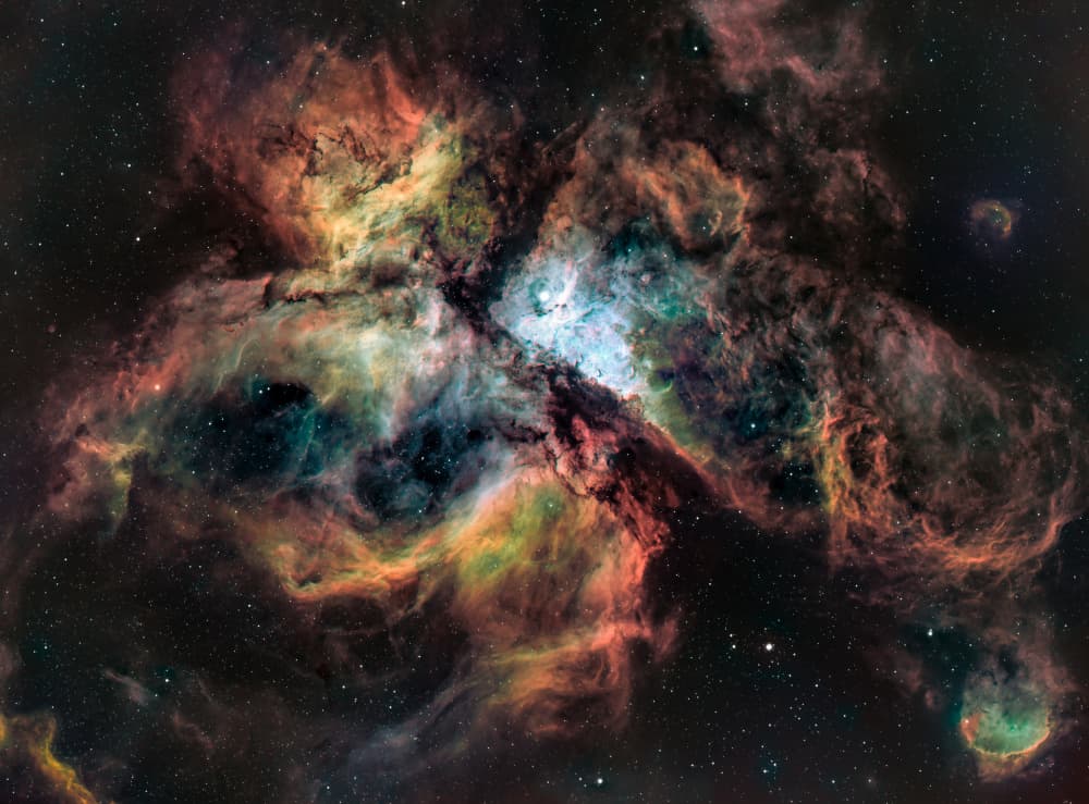 Colorful Cosmic Nebula by TaranSohal — canvas wall art
