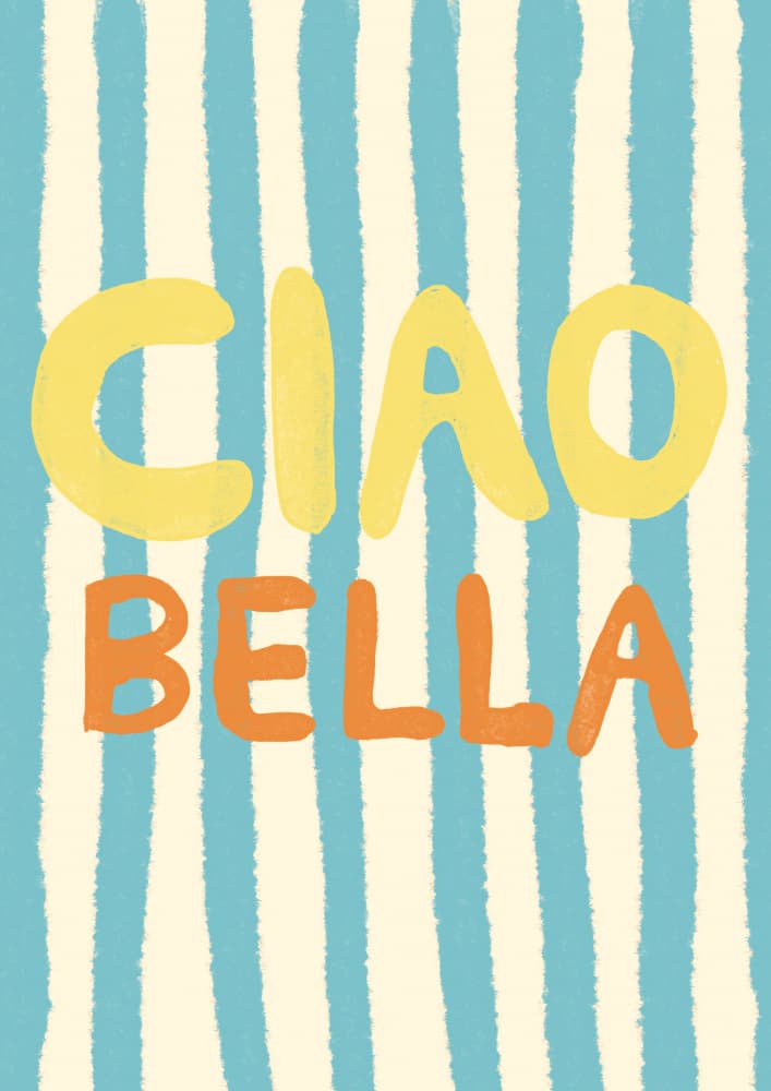 Ciao Bella Stripes by Studio Dolci — canvas wall art