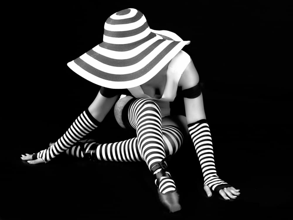 Monochrome Striped Fashion by Eyal Alcalay — canvas wall art