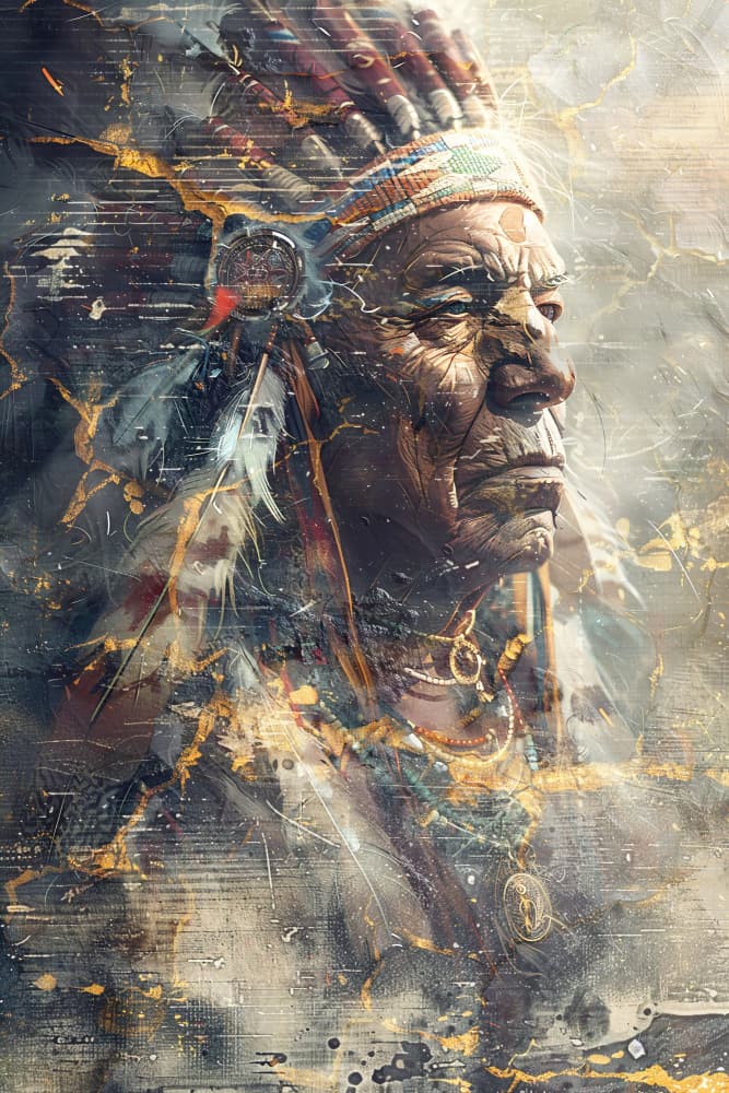 Golden Spirit Portrait by Rafal Kulik — canvas wall art