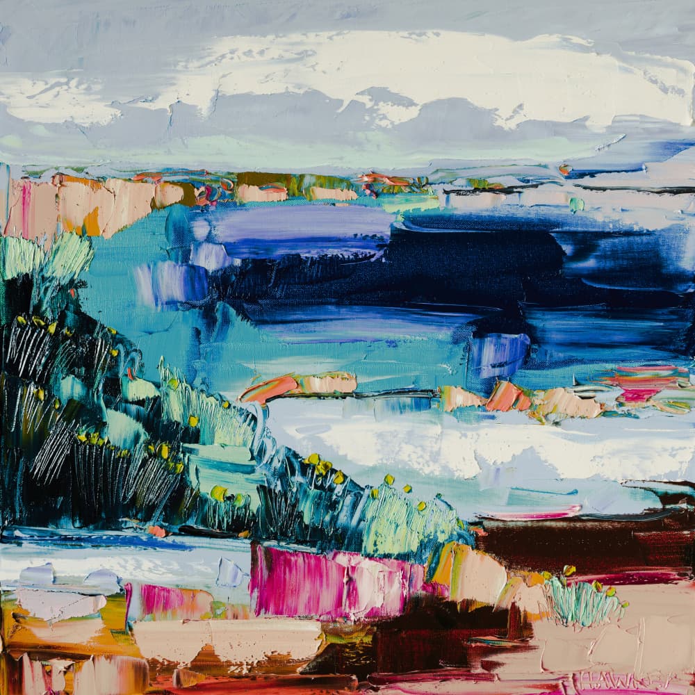 Vibrant Coastal View by Angela Hawkey — canvas wall art