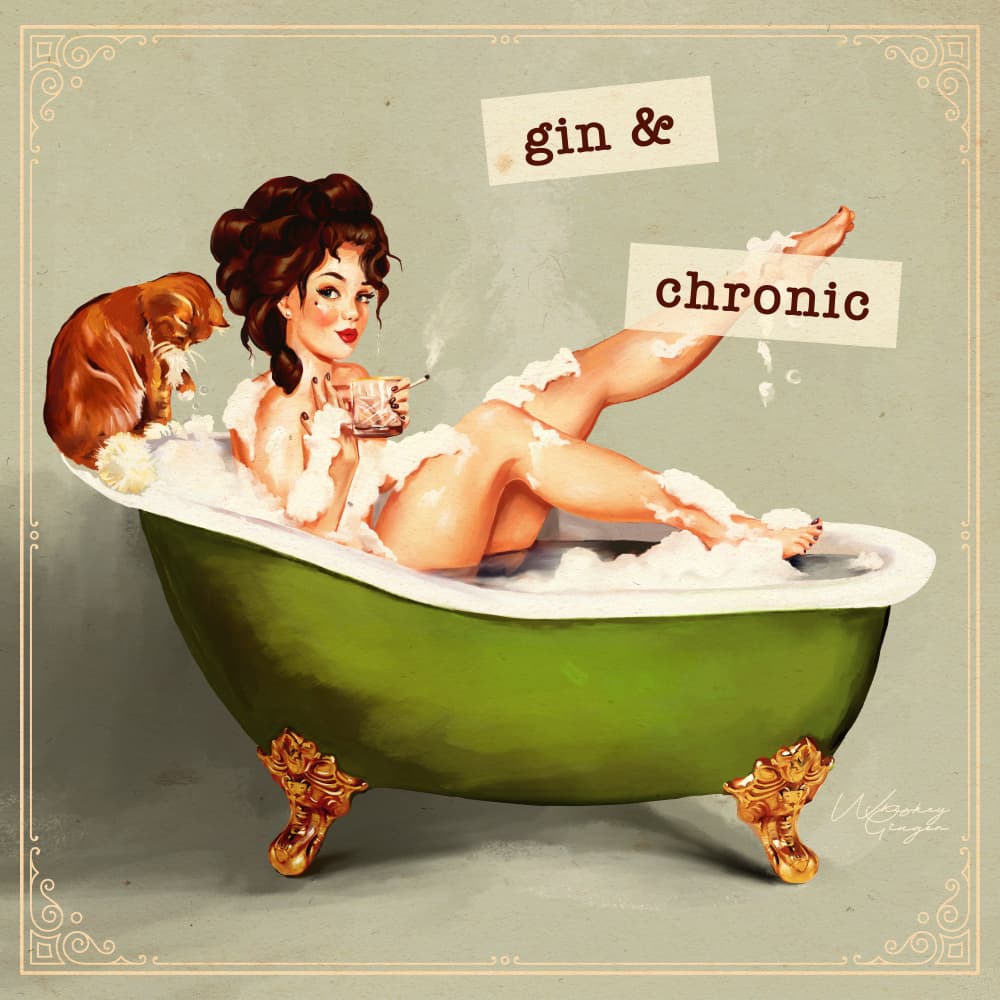 Gin and Chronic by The Whiskey Ginger — canvas wall art