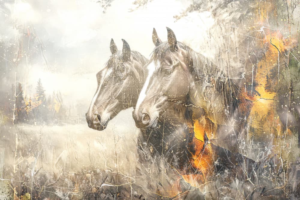 Golden Horse Dream by Rafal Kulik — canvas wall art