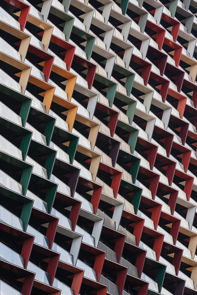 Colorful Geometric Facade by Regard2 — canvas wall art