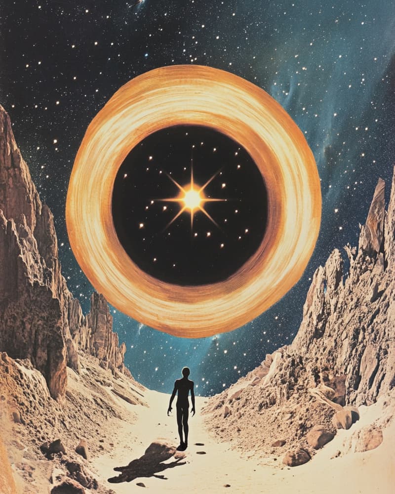 Cosmic Portal Wanderer by Samantha Hearn — canvas wall art