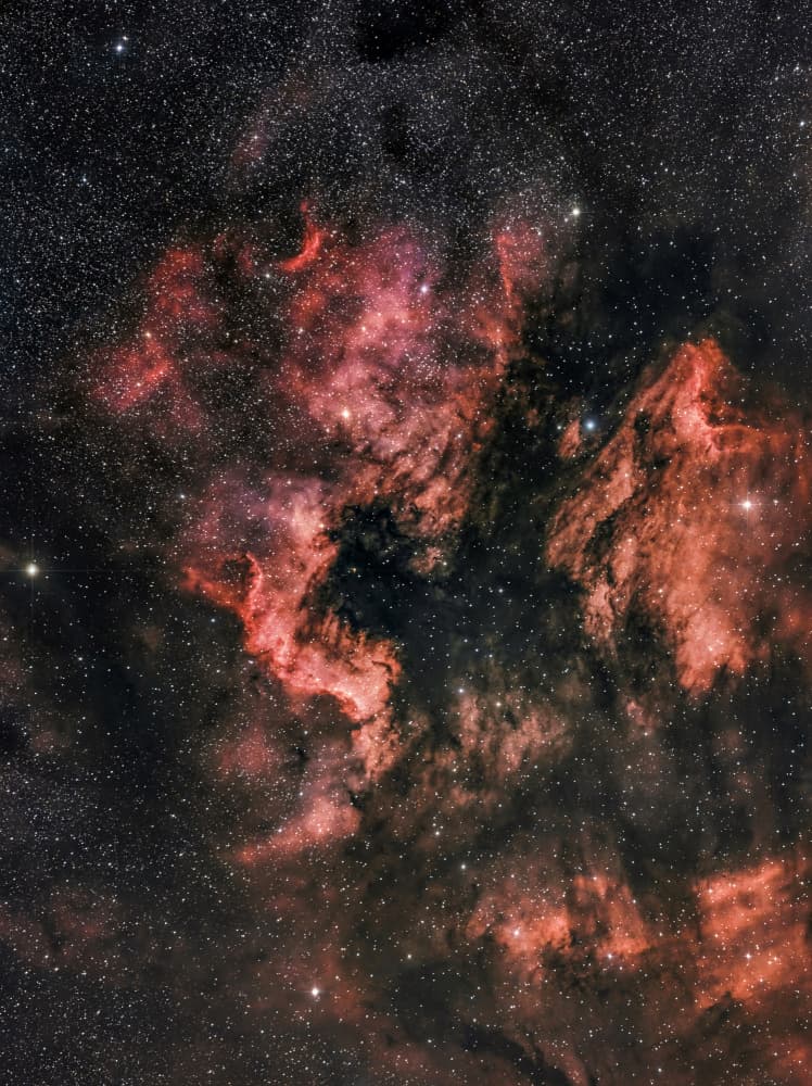 Cosmic Red Nebula by Gregor Kresal — canvas wall art