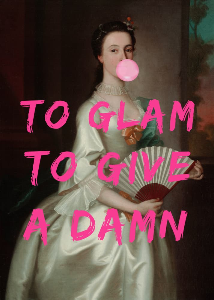 Sassy Bubblegum Portrait by The Art Concept — canvas wall art