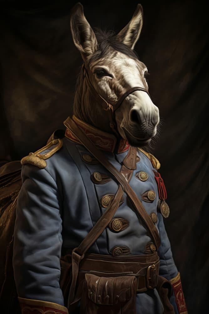 Regal Animal Officer by Bilge Paksoylu — canvas wall art