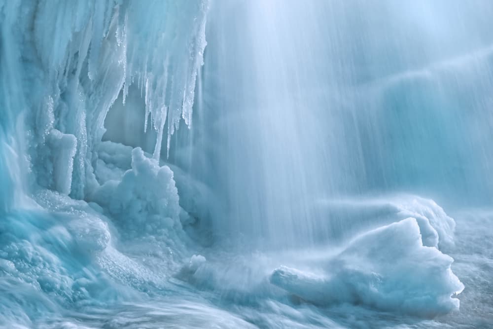 Blue Ice Flow by Lucie Gagnon — canvas wall art