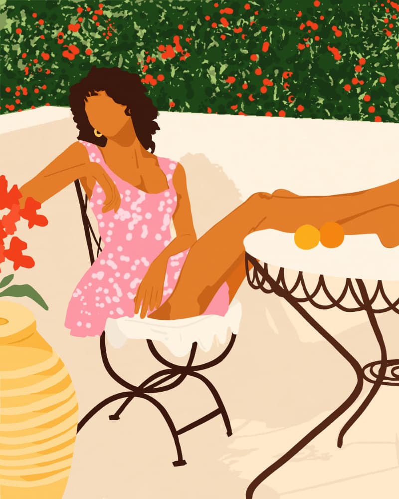 Summer Terrace Relax by Kintsugi99 — canvas wall art