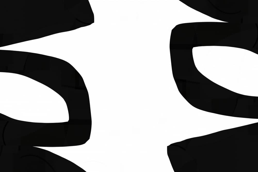 Black Abstract Curves by cartissi — canvas wall art
