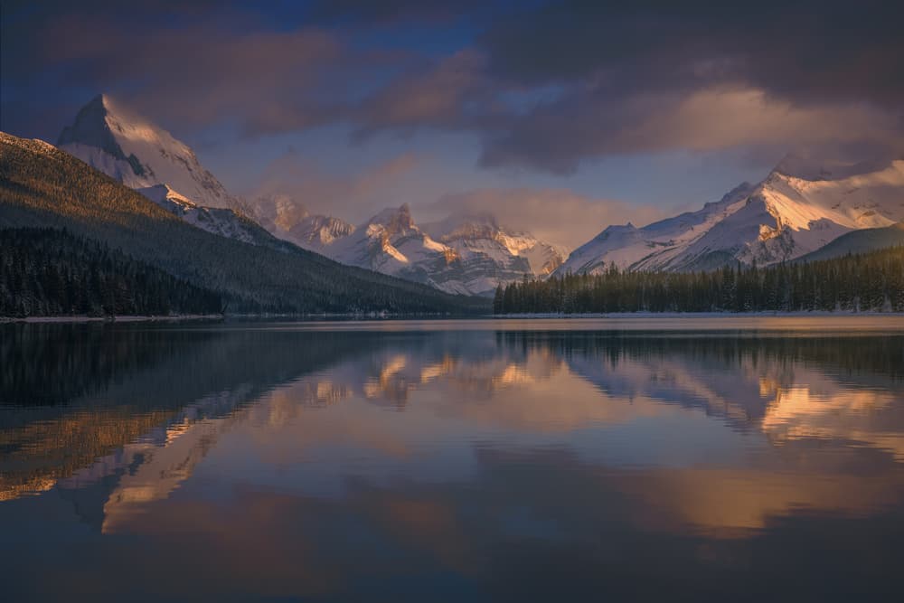 Majestic Mountain Reflections by David Martin Castan — canvas wall art
