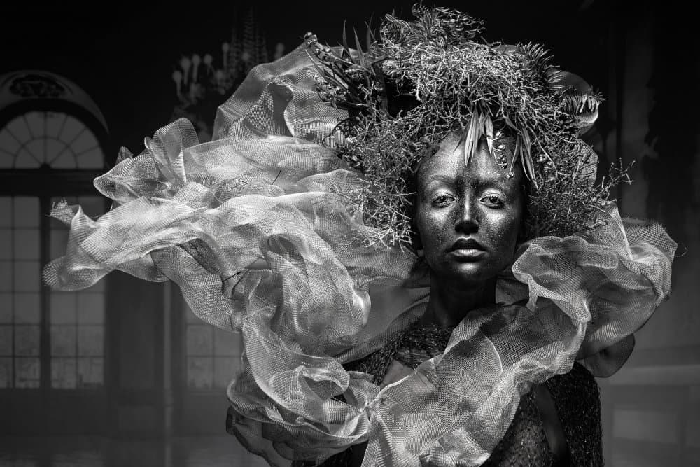 Dark Ethereal Portrait by Klaus Tesching — canvas wall art