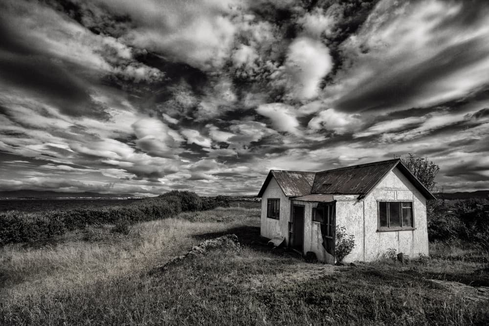 Old House Dark Sky by Þorsteinn H. Ingibergsson — canvas wall art
