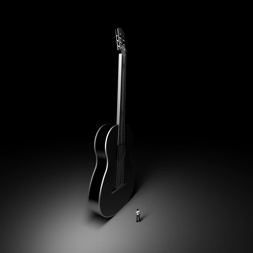 Giant Acoustic Guitar by Antonyus Bunjamin (Abe) — canvas wall art