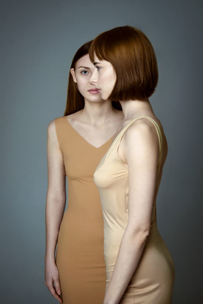Two Women Merged by Anna — canvas wall art