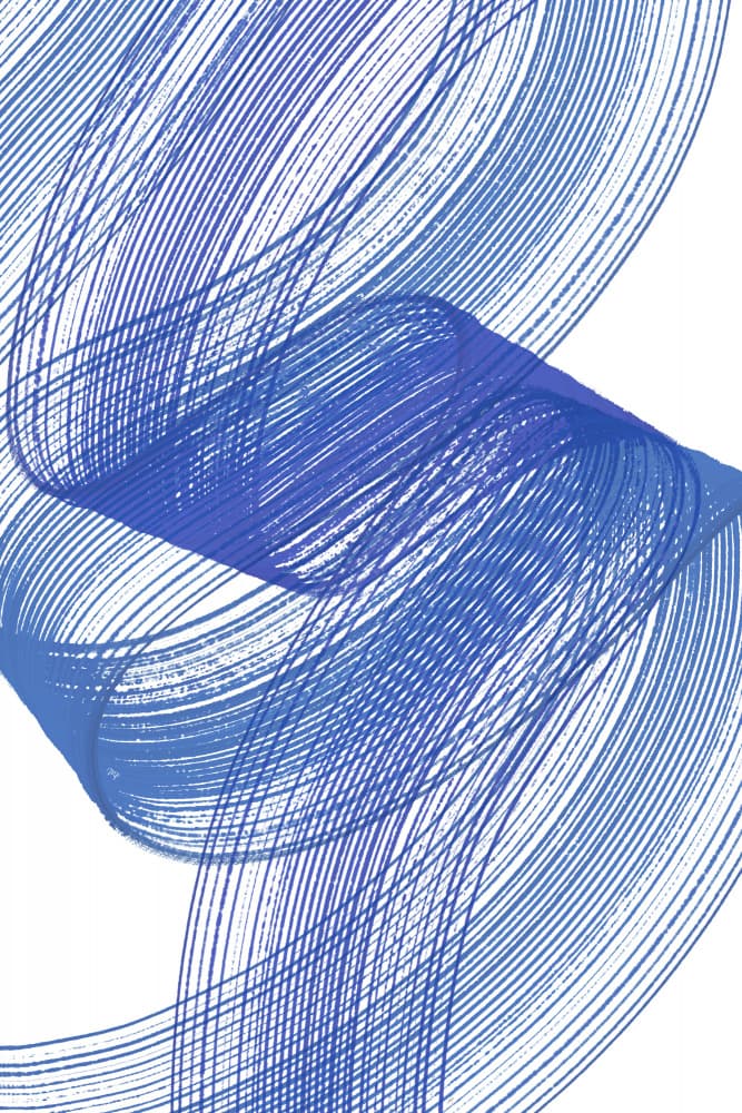 Oceanic Blue Flow by Martina — canvas wall art