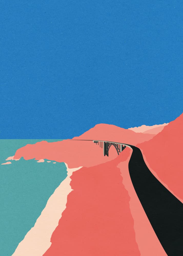 Pacific Coast Highway Big Sur by Rosi Feist — canvas wall art