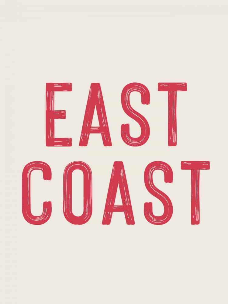 East Coast Typography by Jolly and Dash — canvas wall art