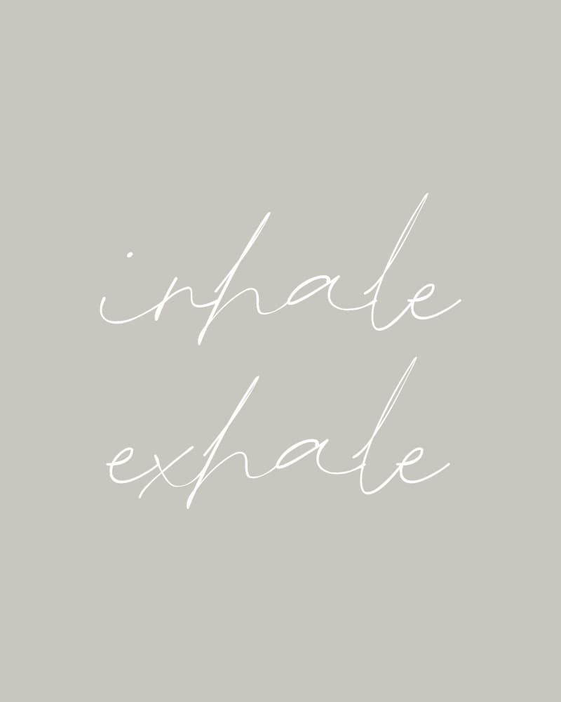 Inhale Exhale Script by KsanaKalpa — canvas wall art