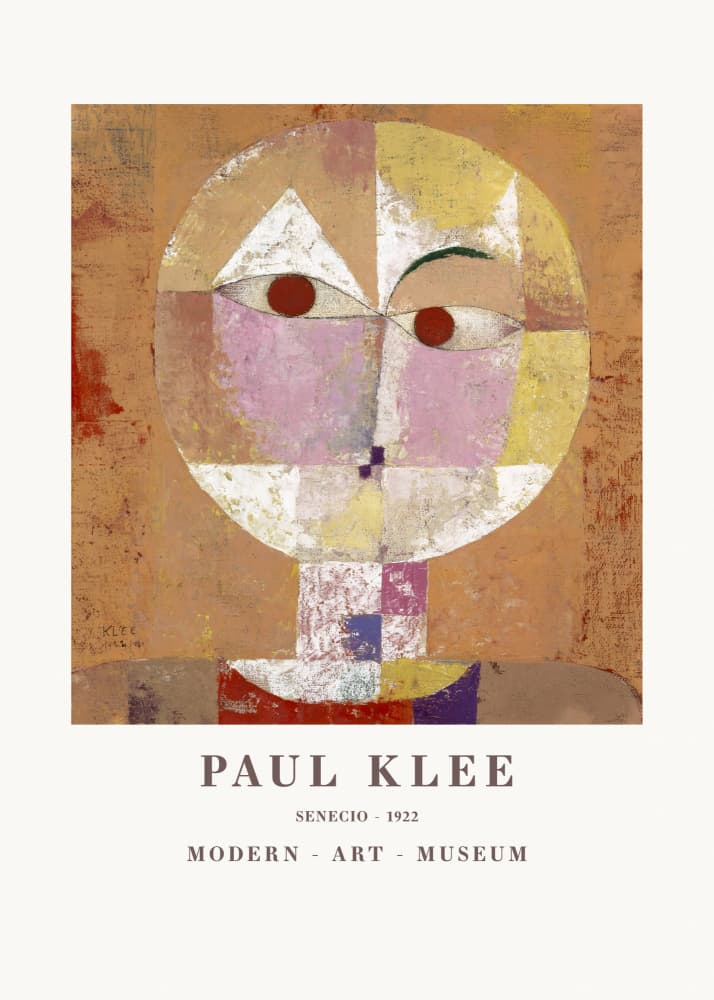 Senecio Baldgreis 1922 by Paul Klee — canvas wall art
