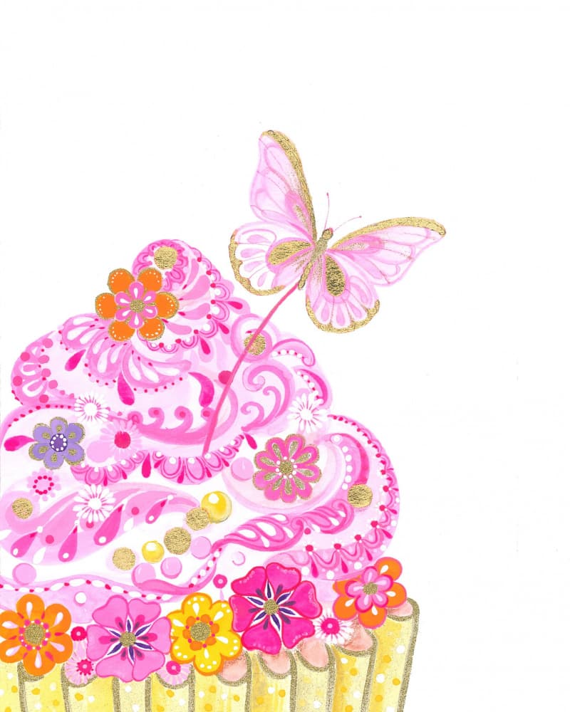 Cupcake Butterfly by Isabelle Brent — canvas wall art