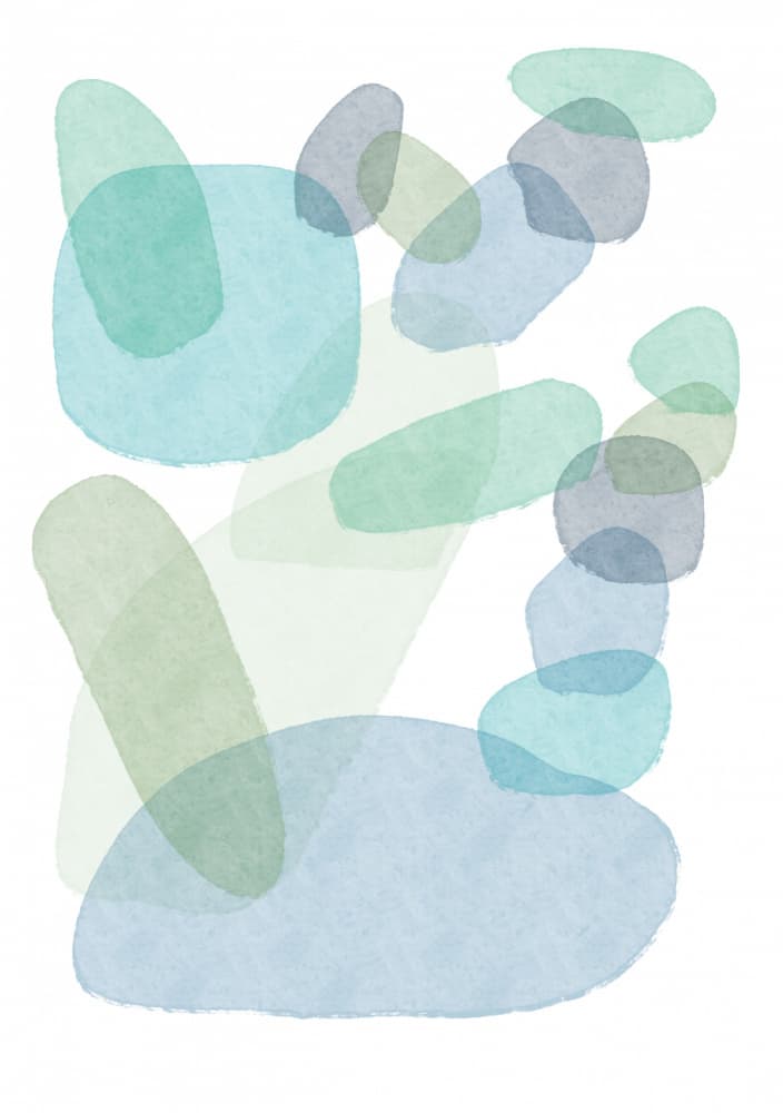 Soft Watercolor Shapes by Sharyn Bursic — canvas wall art