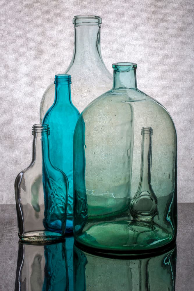 Translucent Bottle Reflections by Brig Barkow — canvas wall art
