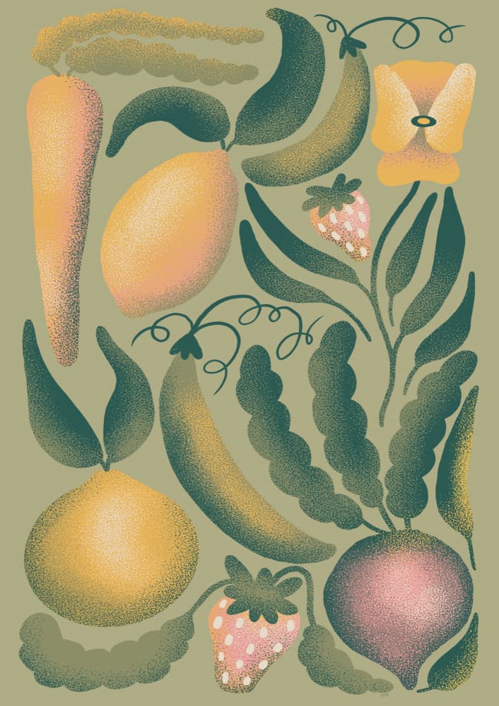 Garden Fresh Harvest by Senna-Mia Rahner — canvas wall art