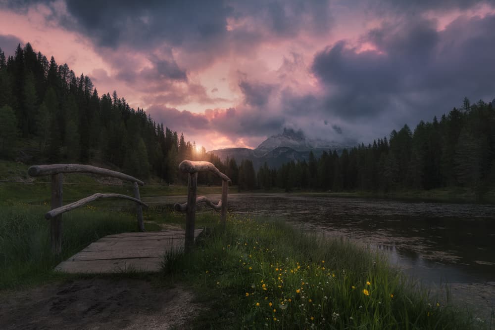 Dramatic Mountain Sunset by David Martin Castan — canvas wall art