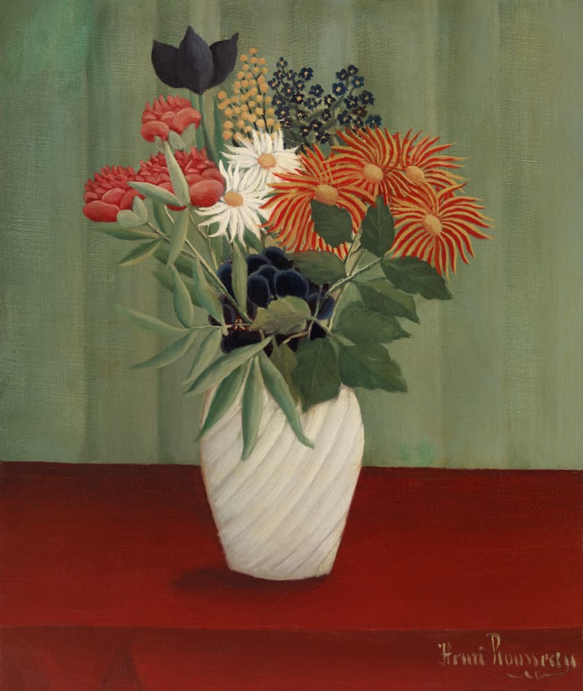 Bouquet De Fleurs by Henri Rousseau — canvas wall art