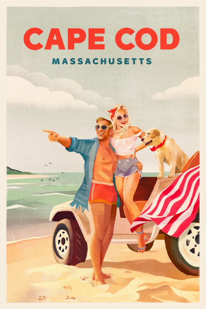 Cape Cod Massachusetts Summer Beach Art by The Whiskey Ginger — canvas wall art