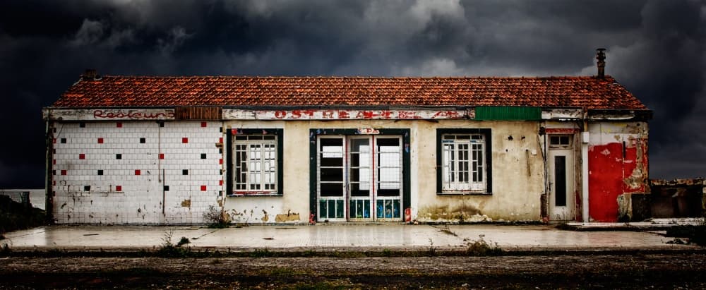 Stormy Abandoned Building by Eric Mattheyses — canvas wall art