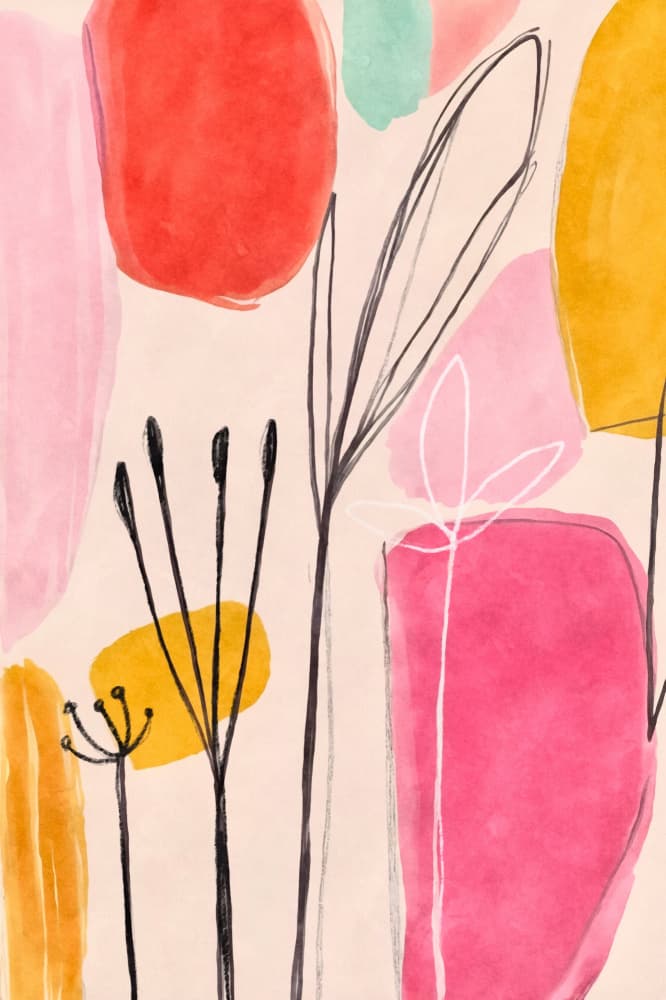 Colorful Abstract Botanicals by Andrea Haase — canvas wall art