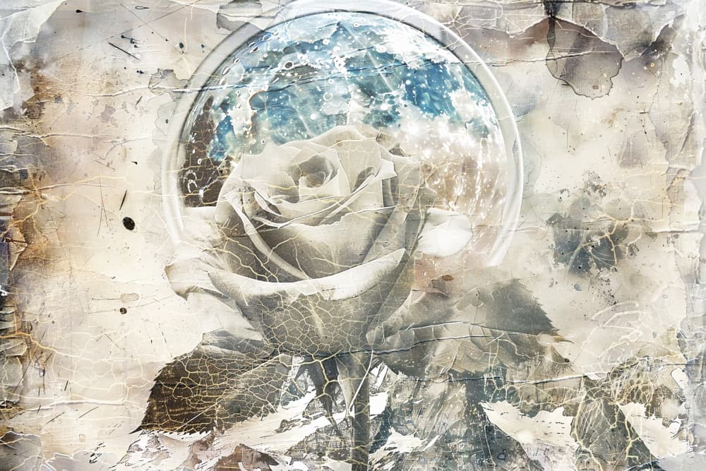 Mystical Rose Moon by Rafal Kulik — canvas wall art