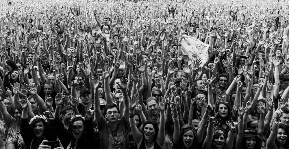 Energetic Festival Crowd by Alexandre Valin — canvas wall art
