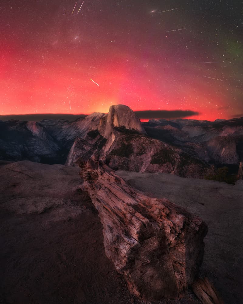 Half Dome Meteor Night by Abhijit Patil — canvas wall art