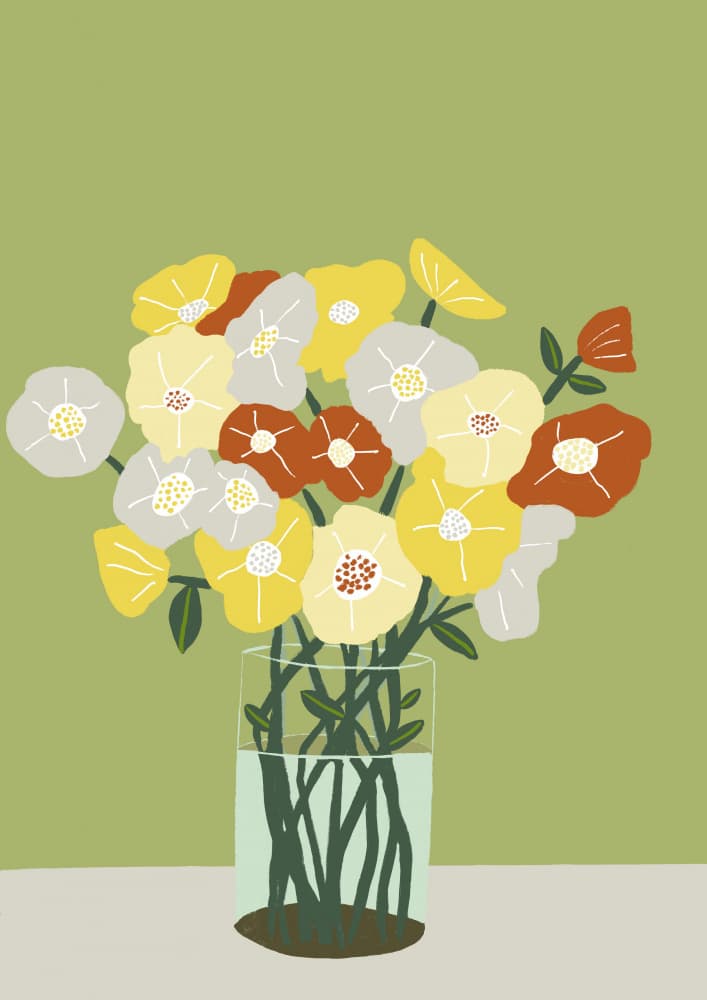 Cheerful Floral Arrangement by Sharyn Bursic — canvas wall art