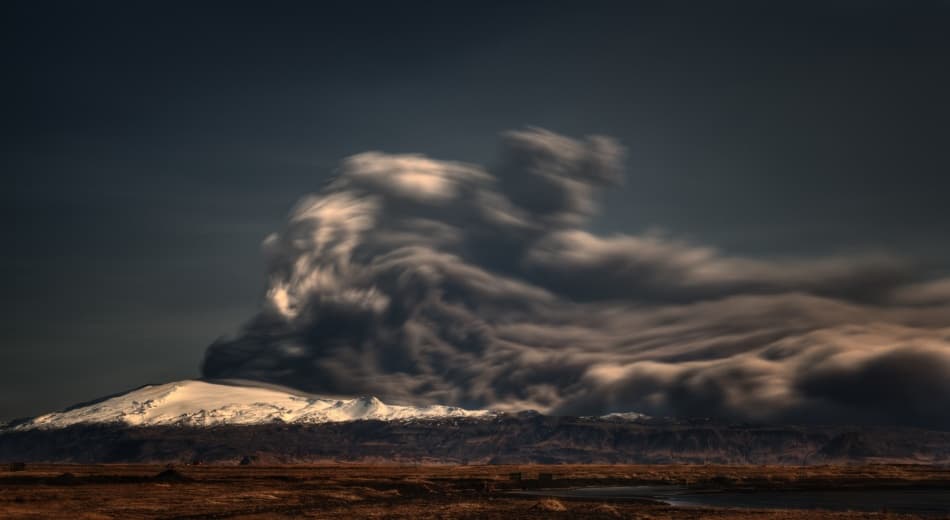 Dramatic Volcanic Eruption by Raymond Hoffmann — canvas wall art