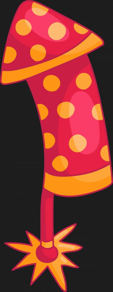 Polka Dot Firecracker by Marika Barsrsind — canvas wall art