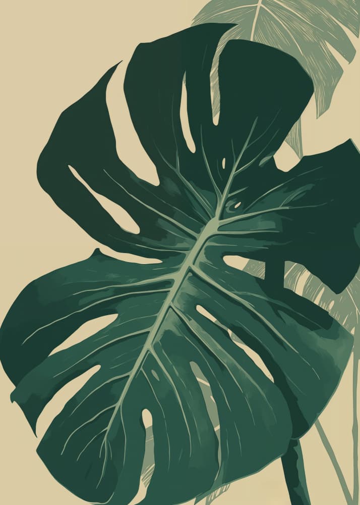 Lush Monstera Leaves