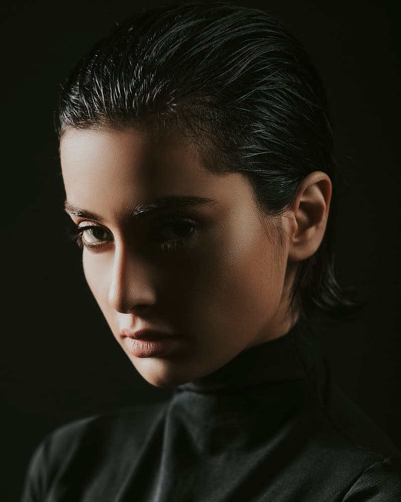 Mysterious Dark Portrait by Amin Hamidnezhad — canvas wall art
