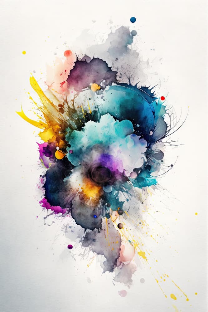 Dynamic Watercolor Splash by Mauro — canvas wall art