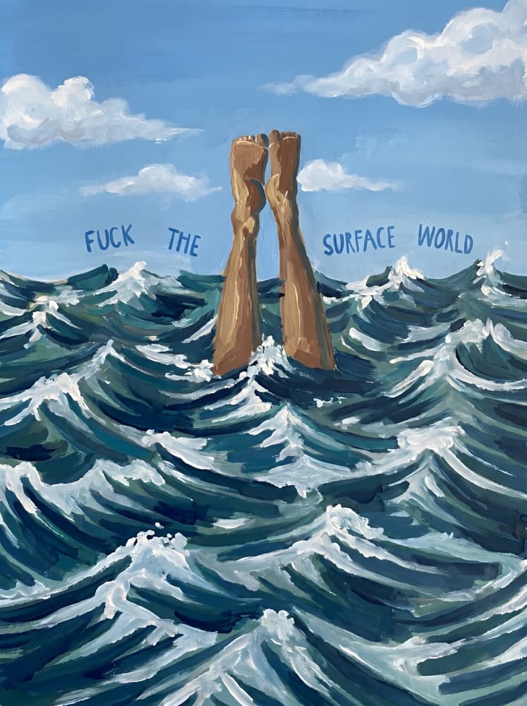Escape the Surface World by HUGO — canvas wall art